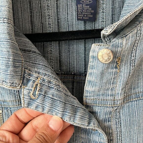 Vintage The Blues Denim Button Jacket Size 2X - Picture 11 of 15